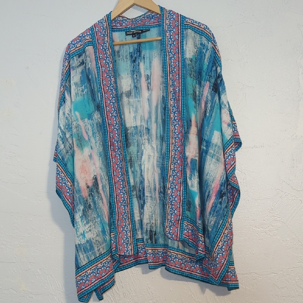Lightweight Modal Flowy Boho Kimono Beach Vacation Resort Swim Cover Festival